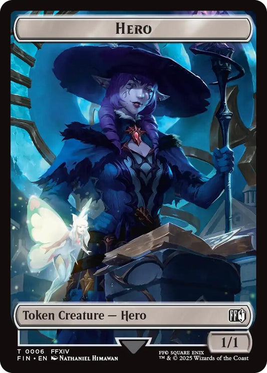 Image for Hero (0006) // Wizard (0015) Double-Sided Token [6 // 15] - Magic: The Gathering