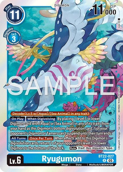 Image for Ryugumon [BT22-027 R] - Digimon Card Game