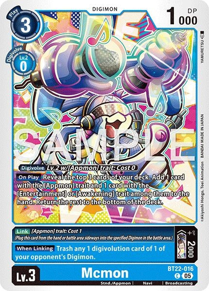 Image for Mcmon [BT22-016 C] - Digimon Card Game