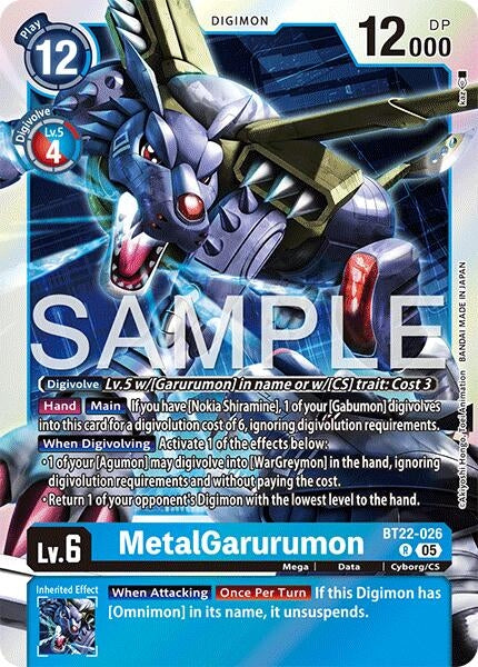 Image for MetalGarurumon [BT22-026 R] - Digimon Card Game