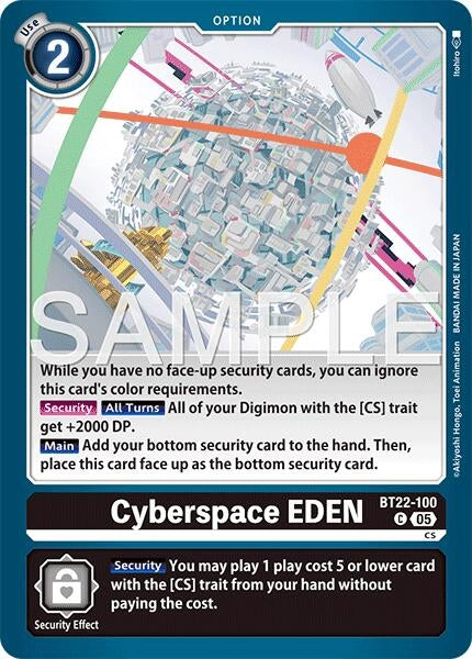 Image for Cyberspace EDEN [BT22-100 C] - Digimon Card Game