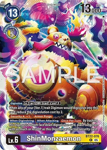 Image for ShinMonzaemon [BT22-076 R] - Digimon Card Game