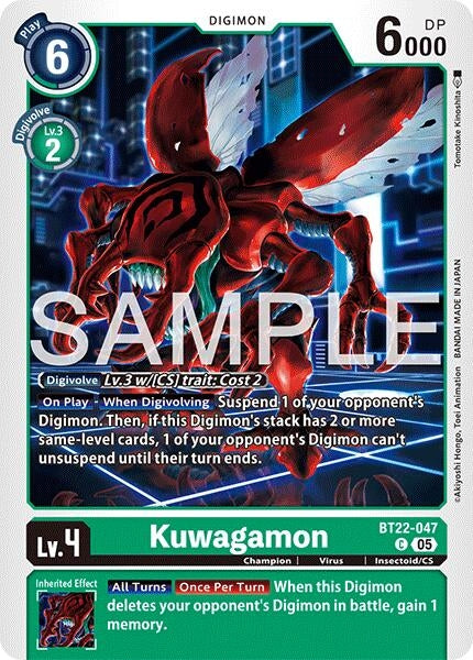 Image for Kuwagamon [BT22-047 C] - Digimon Card Game