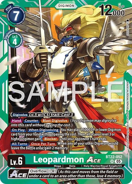 Image for Leopardmon ACE [BT22-052 SR] - Digimon Card Game