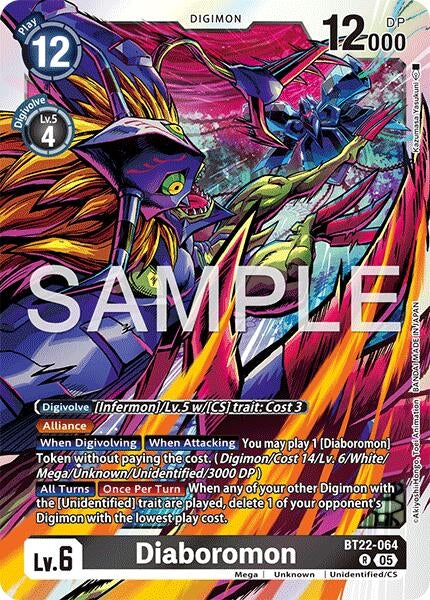 Image for Diaboromon [BT22-064 R] - Digimon Card Game