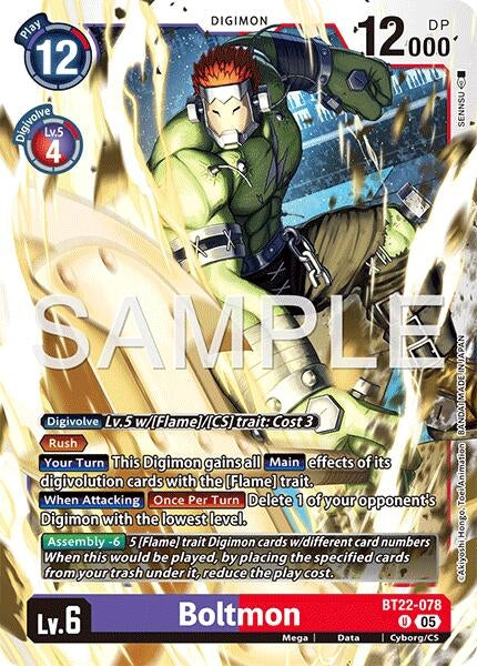 Image for Boltmon [BT22-078 U] - Digimon Card Game