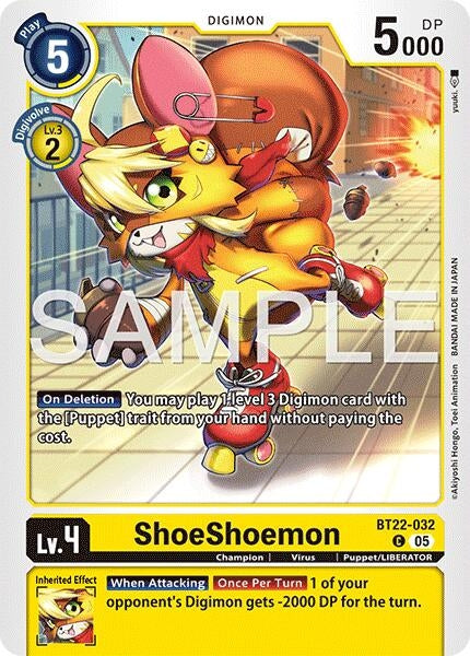 Image for ShoeShoemon [BT22-032 C] - Digimon Card Game