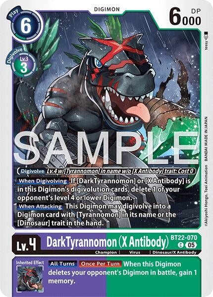 Image for Dark Tyrannomon (X Antibody) [BT22-070 C] - Digimon Card Game