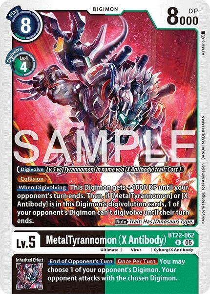 Image for MetalTyrannomon (X Antibody) [BT22-062 U] - Digimon Card Game