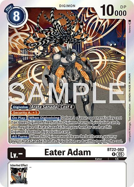 Image for Eater Adam [BT22-082 R] - Digimon Card Game