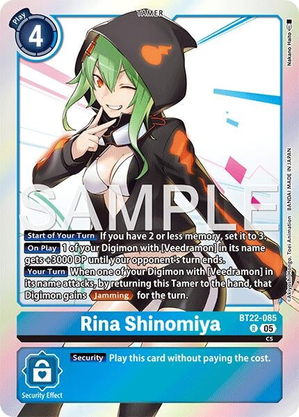 Image for Rina Shinomiya [BT22-085 R] - Digimon Card Game