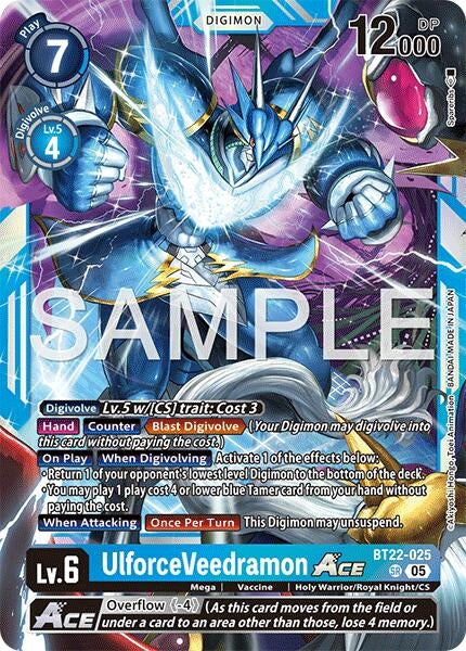 Image for UlforceVeedramon ACE [BT22-025 SR] - Digimon Card Game