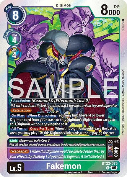 Image for Fakemon [BT22-075 R] - Digimon Card Game