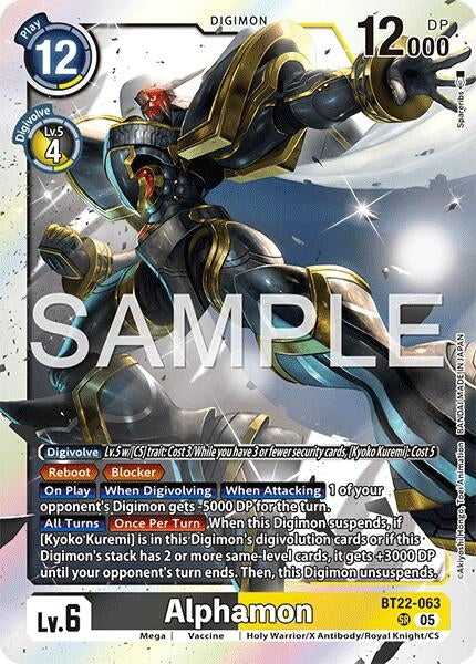 Image for Alphamon [BT22-063 SR] - Digimon Card Game
