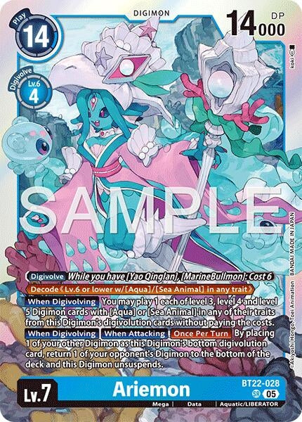 Image for Ariemon [BT22-028 SR] - Digimon Card Game