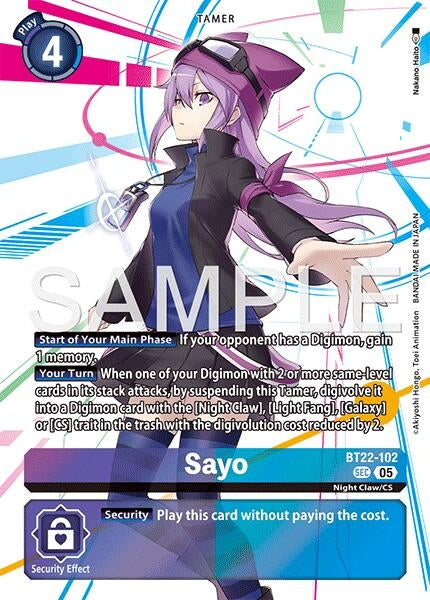 Image for Sayo [BT22-102 SEC] - Digimon Card Game
