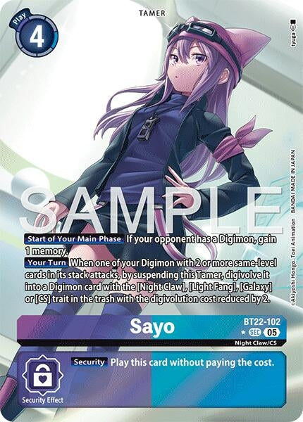 Image for Sayo (Alternate Art) [BT22-102 SEC] - Digimon Card Game