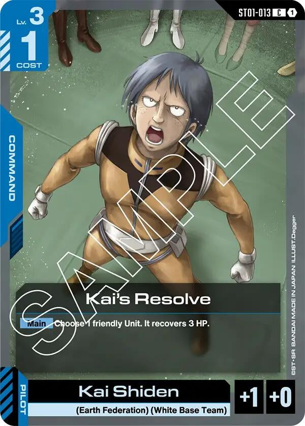 Image for Kai's Resolve [ST01-013] - Gundam Card Game