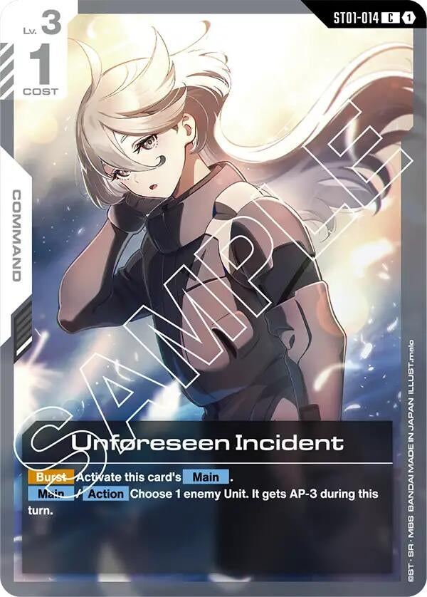 Image for Unforeseen Incident [ST01-014] - Gundam Card Game
