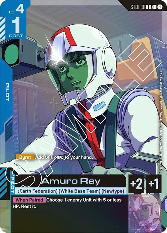 Image for Amuro Ray (C+) [ST01-010] - Gundam Card Game