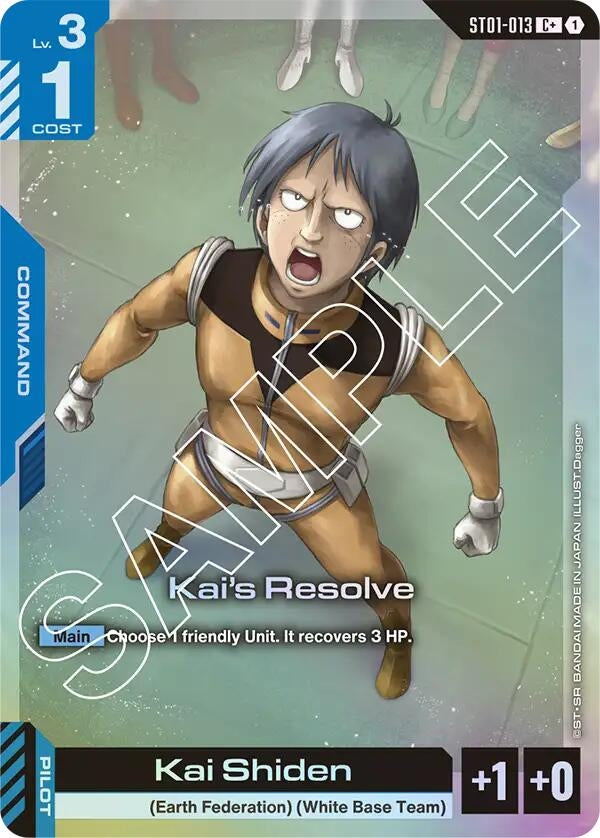 Image for Kai's Resolve (C+) [ST01-013] - Gundam Card Game