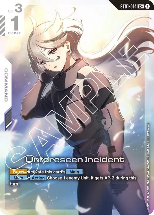Image for Unforeseen Incident (C+) [ST01-014] - Gundam Card Game