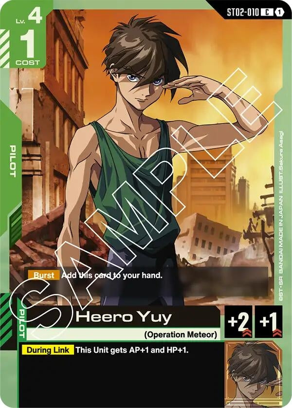 Image for Heero Yuy [ST02-010] - Gundam Card Game