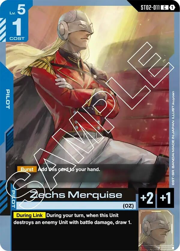 Image for Zechs Merquise [ST02-011] - Gundam Card Game