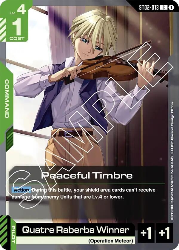 Image for Peaceful Timbre [ST02-013] - Gundam Card Game