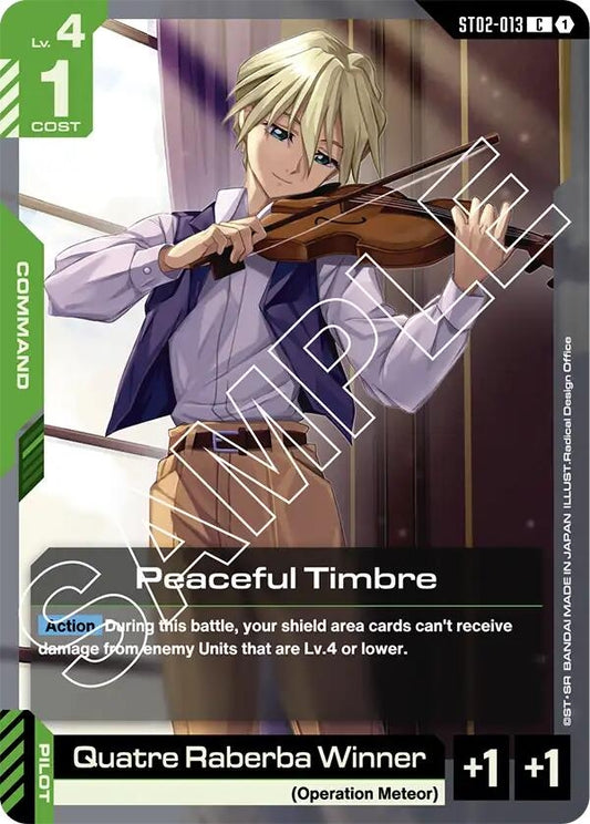 Image for Peaceful Timbre [ST02-013] - Gundam Card Game
