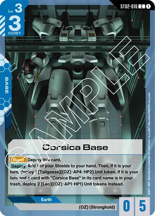 Image for Corsica Base [ST02-016] - Gundam Card Game