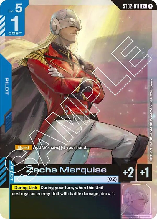Image for Zechs Merquise (C+) [ST02-011] - Gundam Card Game