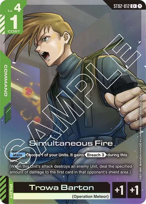 Image for Simultaneous Fire (C+) [ST02-012] - Gundam Card Game