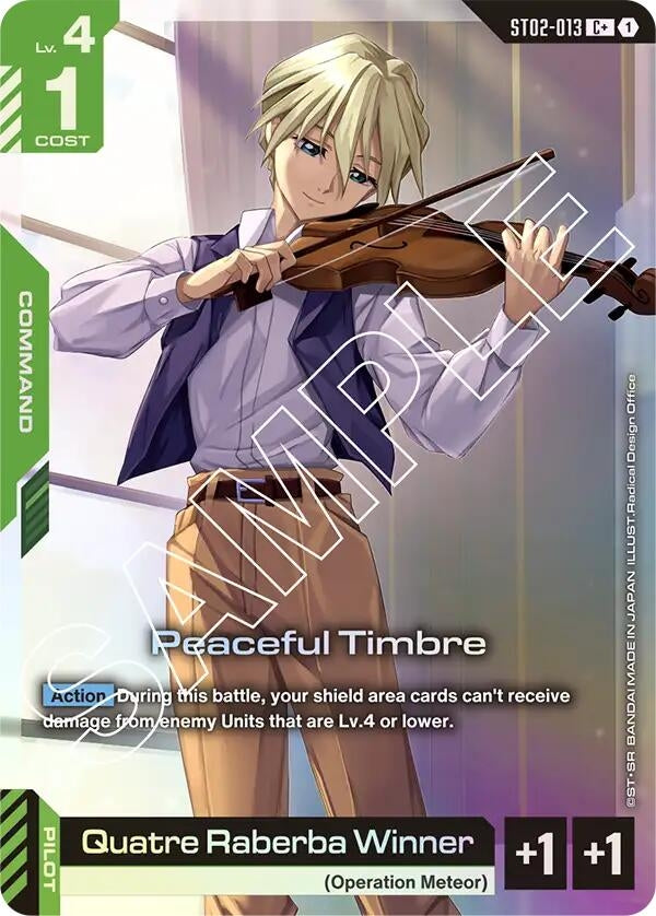 Image for Peaceful Timbre (C+) [ST02-013] - Gundam Card Game