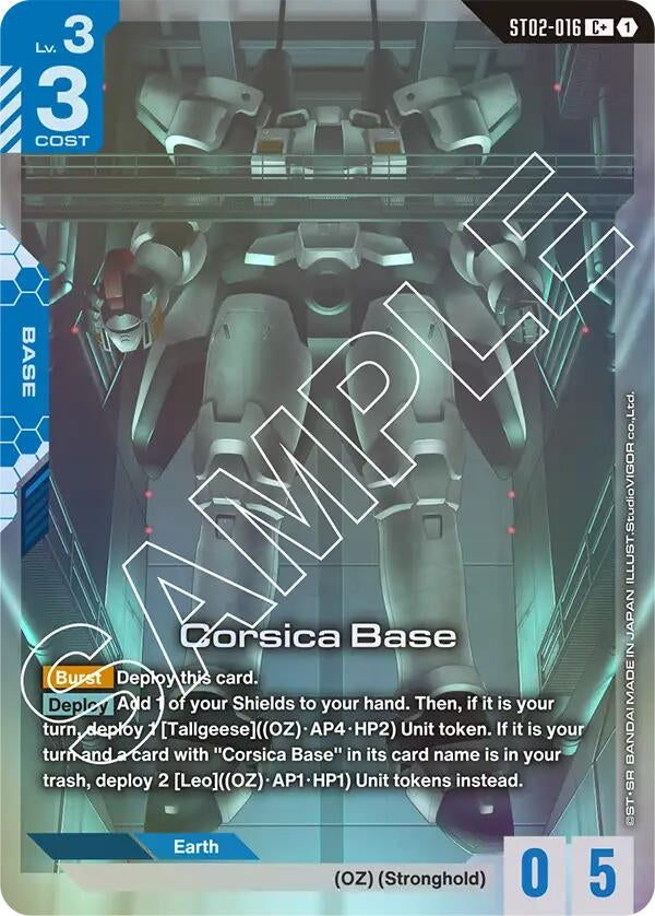 Image for Corsica Base (C+) [ST02-016] - Gundam Card Game