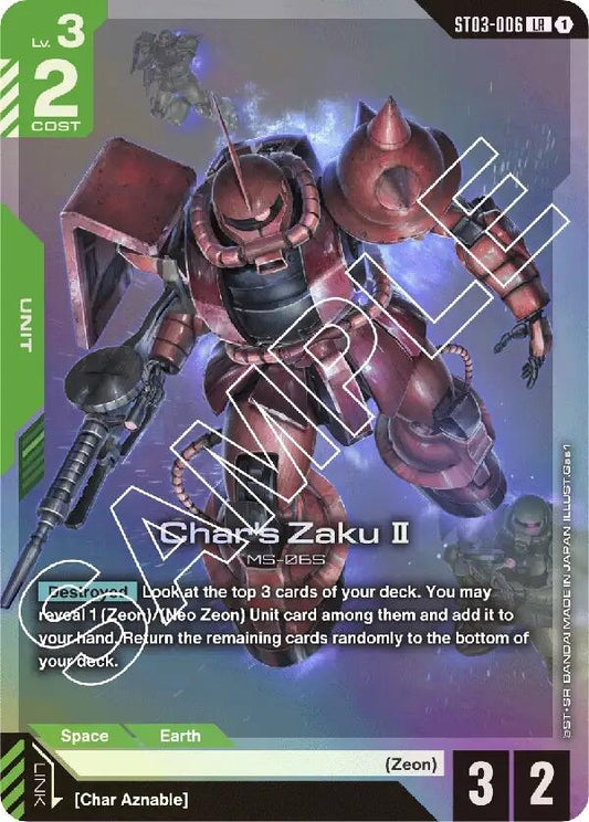 Image for Char's Zaku II [ST03-006] - Gundam Card Game