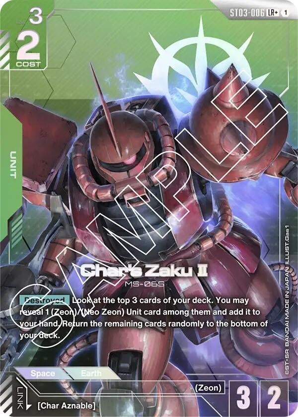 Image for Char's Zaku II (LR+) [ST03-006] - Gundam Card Game