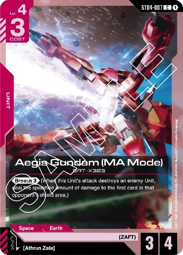 Image for Aegis Gundam (MA Mode) [ST04-007] - Gundam Card Game