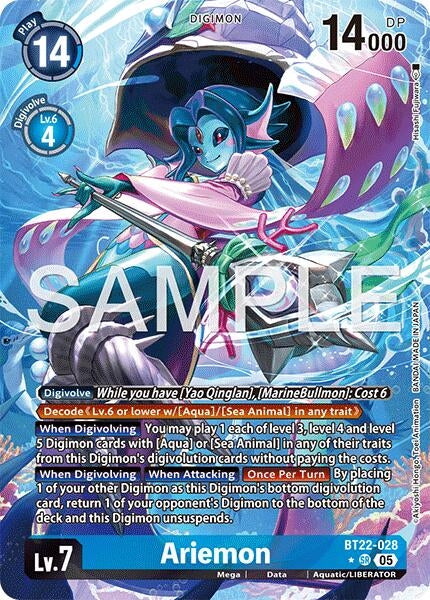 Image for Ariemon (Alternate Art) [BT22-028 SR] - Digimon Card Game