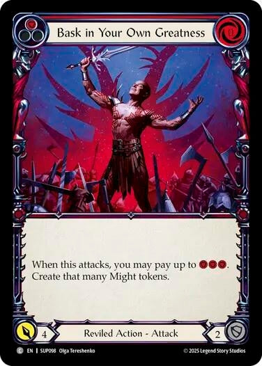Image for Bask in Your Own Greatness (Red) [SUP098] - Flesh and Blood TCG