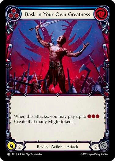 Image for Bask in Your Own Greatness (Blue) [SUP100] - Flesh and Blood TCG