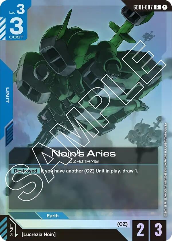 Image for Noin's Aries [GD01-007] - Gundam Card Game