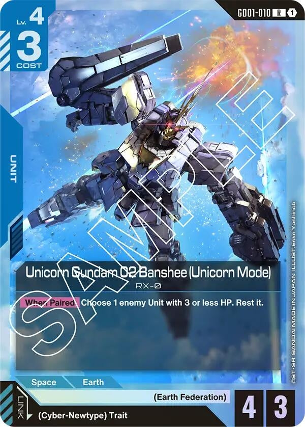 Image for Unicorn Gundam 02 Banshee (Unicorn Mode) [GD01-010] - Gundam Card Game