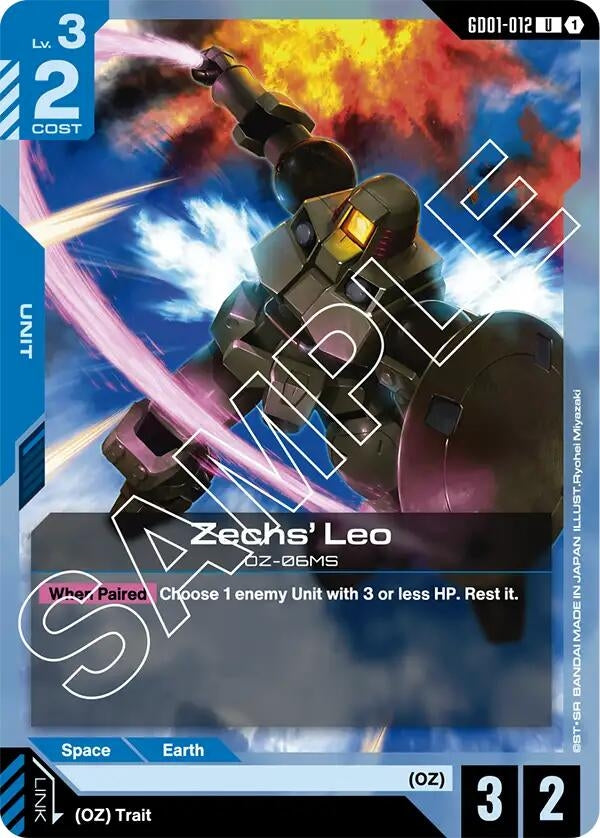 Image for Zechs' Leo [GD01-012] - Gundam Card Game