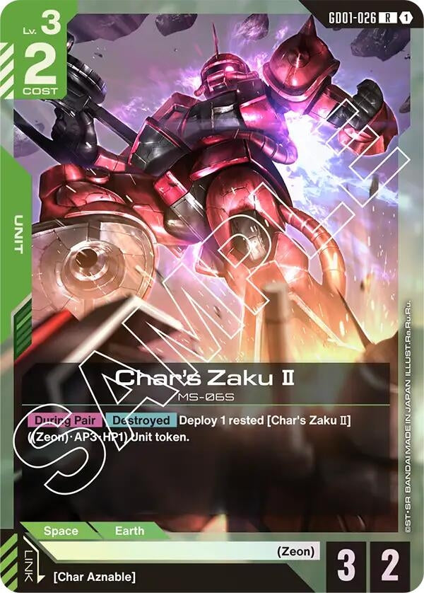 Image for Char's Zaku II [GD01-026] - Gundam Card Game