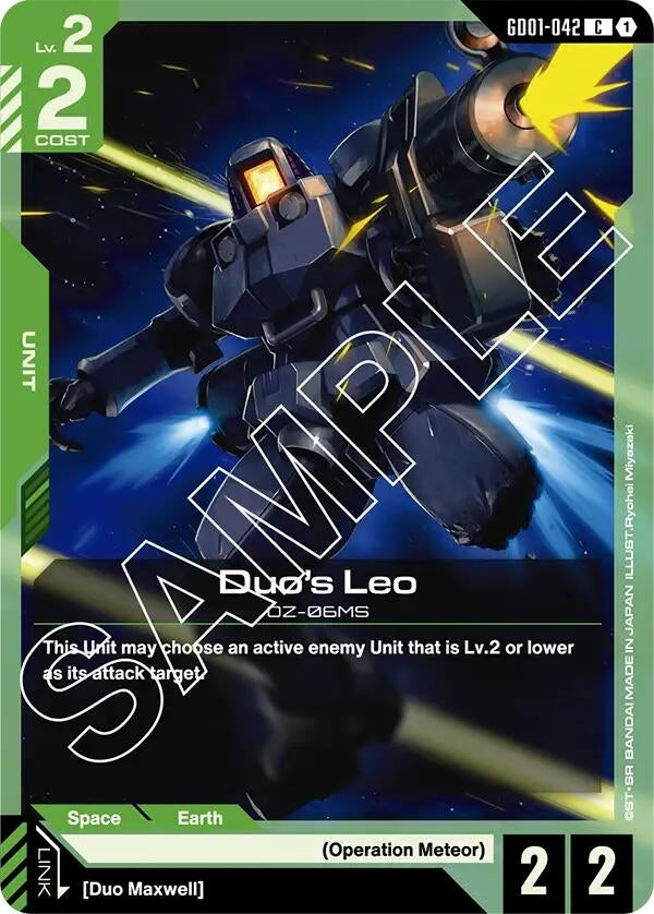 Image for Duo's Leo [GD01-042] - Gundam Card Game