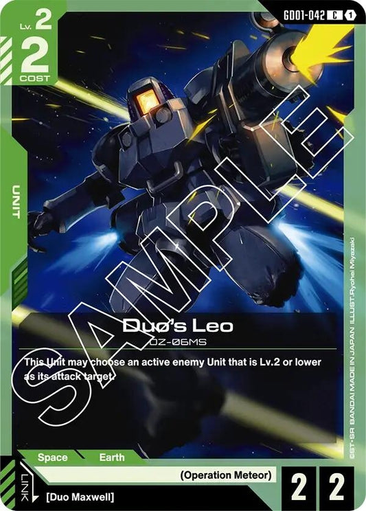 Image for Duo's Leo [GD01-042] - Gundam Card Game