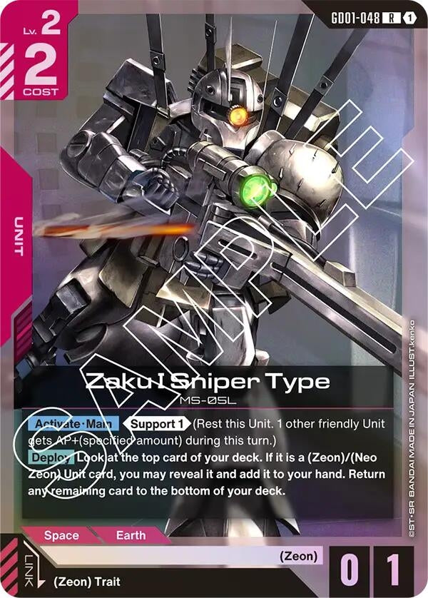 Image for Zaku I Sniper Type [GD01-048] - Gundam Card Game