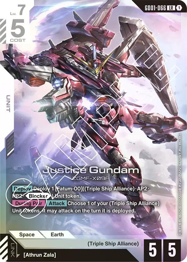 Image for Justice Gundam [GD01-066] - Gundam Card Game