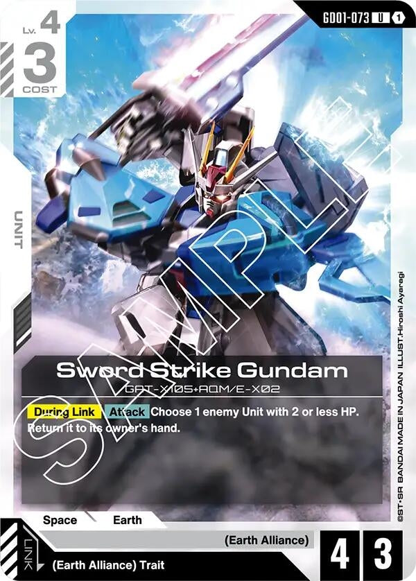 Image for Sword Strike Gundam [GD01-073] - Gundam Card Game